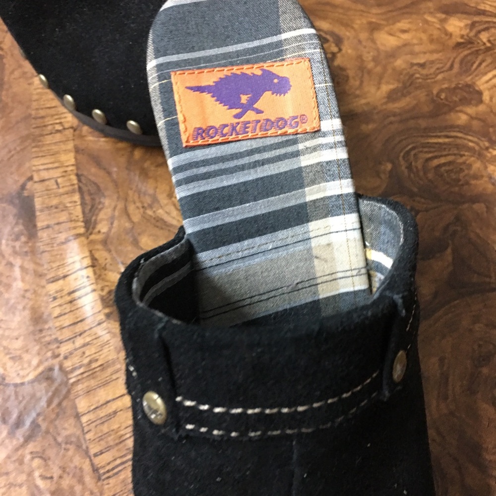 Rocket dog black clog shoes size 8